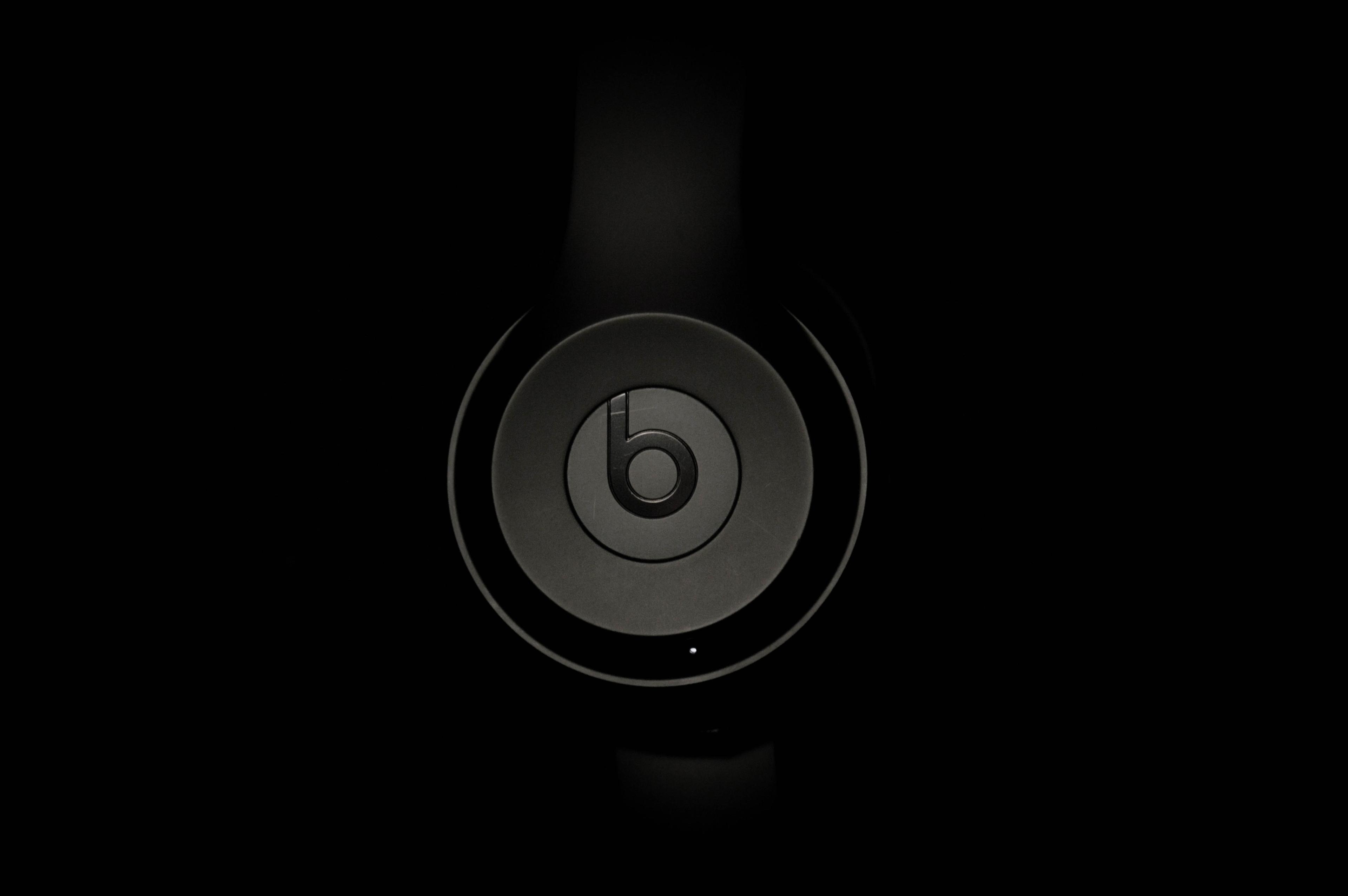 Dr. Beat headphones with dark background.